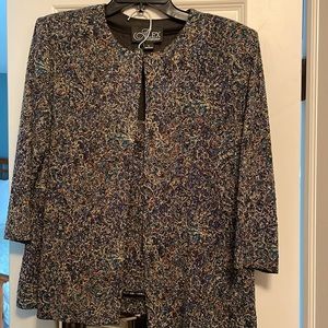 Formal 2 piece set, tank and 3/4 sleeve “jacket”